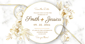 save the date Imagen Compartida en Facebook template