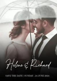 save the date design template A6