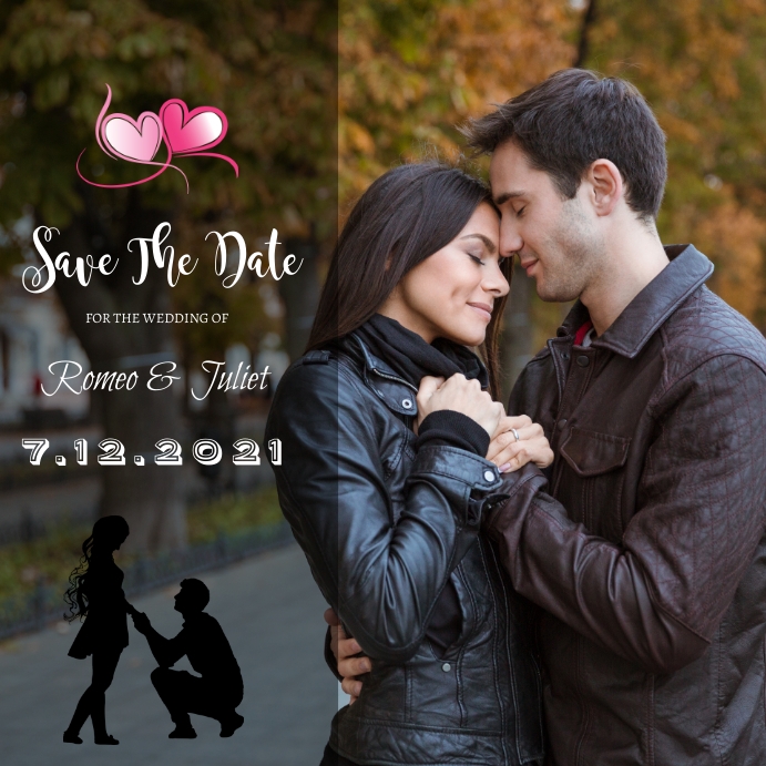 Save The Date Instagram Post template