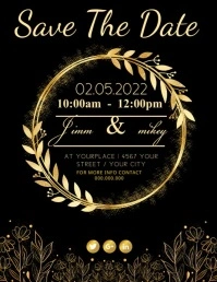 save the date Flyer (US Letter) template