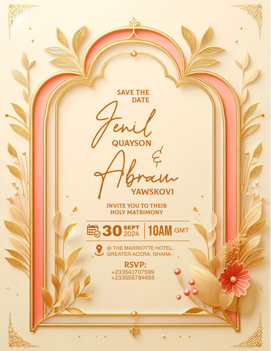 Save the Date Flyer (US Letter) template