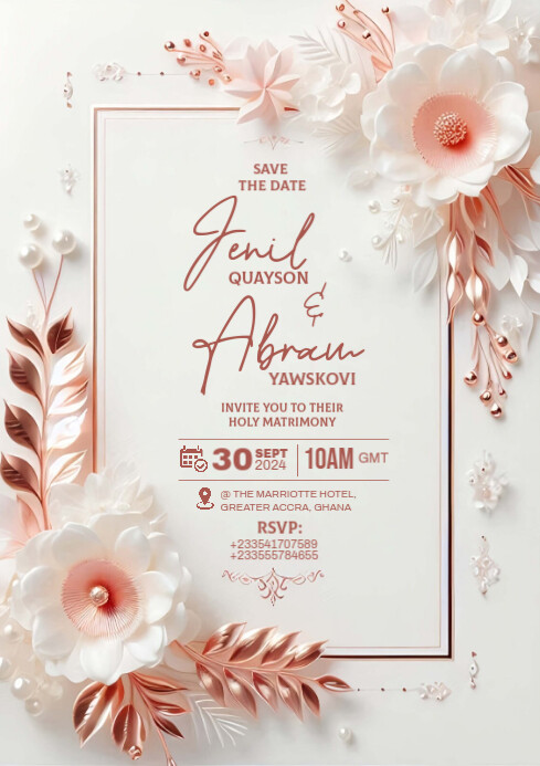 Save the Date A4 template