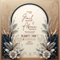 Save the Date Publicación de Instagram template