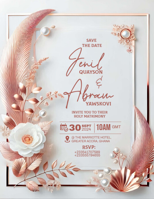 Save the Date Flyer (US Letter) template