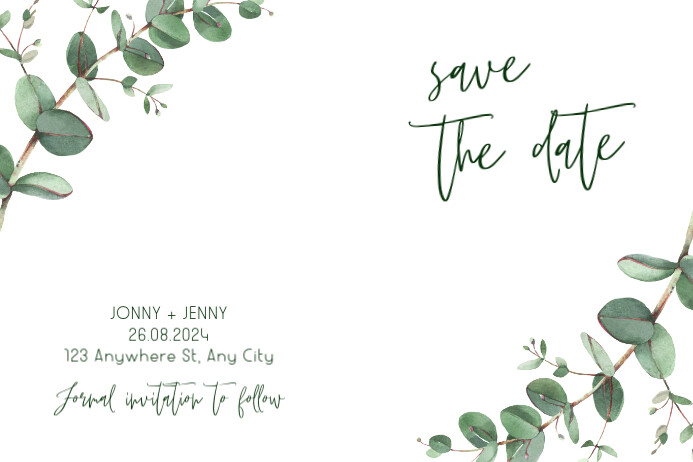 Save the Date Etichetta template