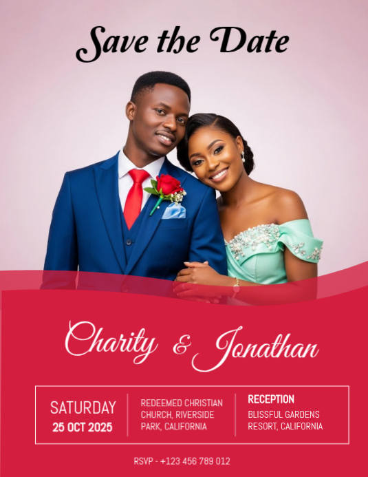 save the date Flyer (format US Letter) template