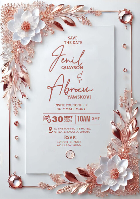 Save the Date A4 template