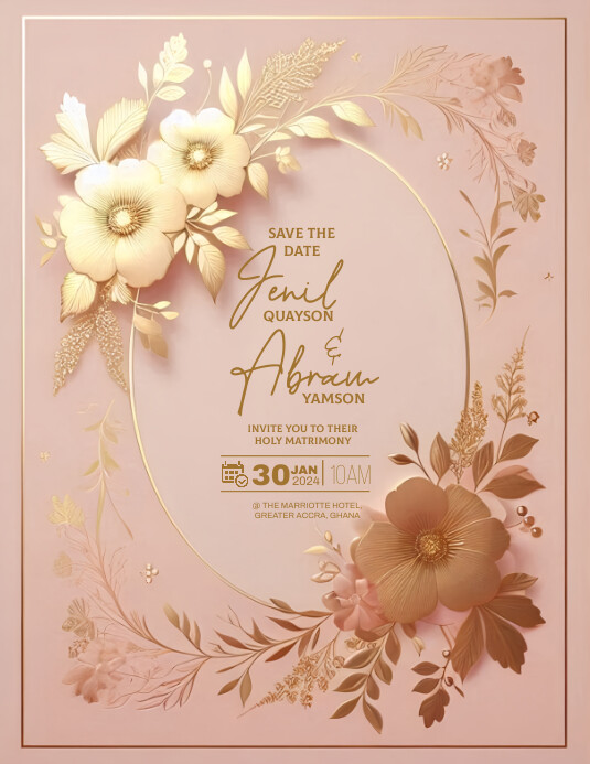 Save the Date Flyer (US Letter) template