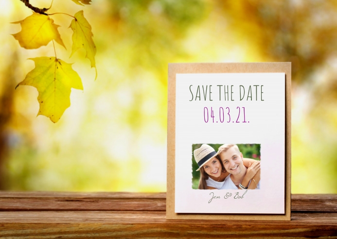 Save the date Postcard template