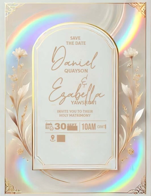 Save the Date Folheto (US Letter) template