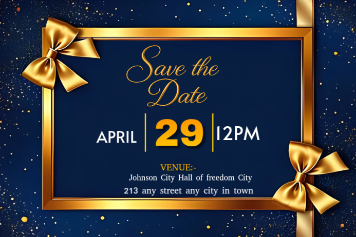Purple Save The Date Posters Template | PosterMyWall