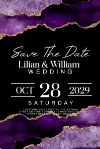 save the date Poster template