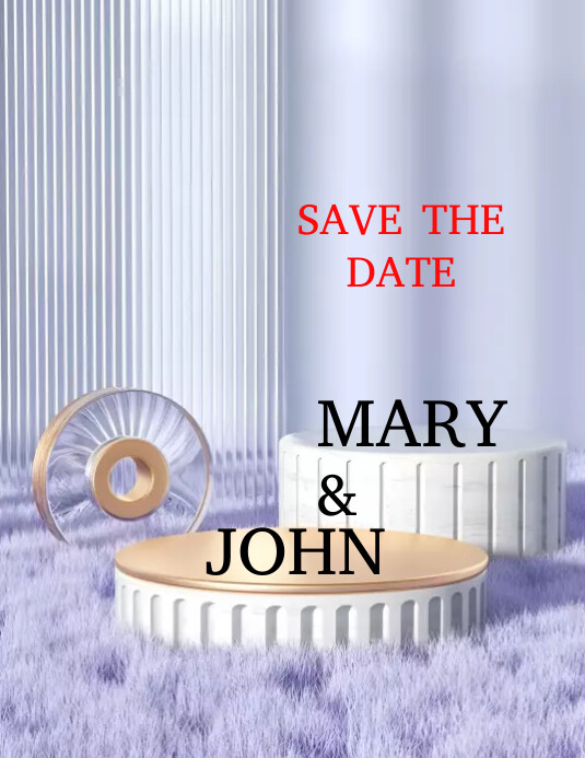 Save the date Flyer (US Letter) template