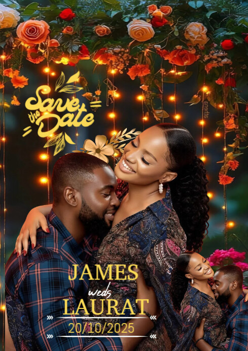 Save the date A4 template