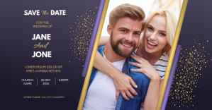 Save The Date Imagen Compartida en Facebook template