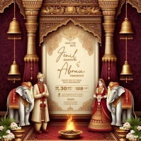 Save the Date Instagram 帖子 template