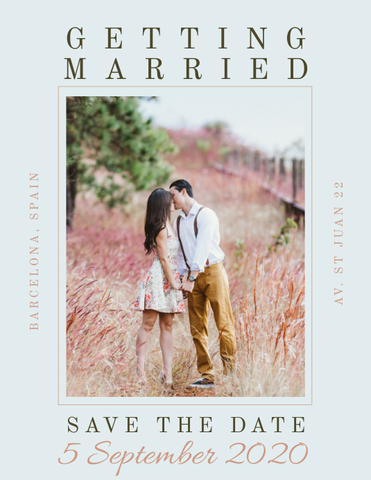 Save the date Flyer (US Letter) template