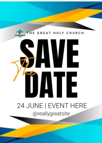 save the date design template A6