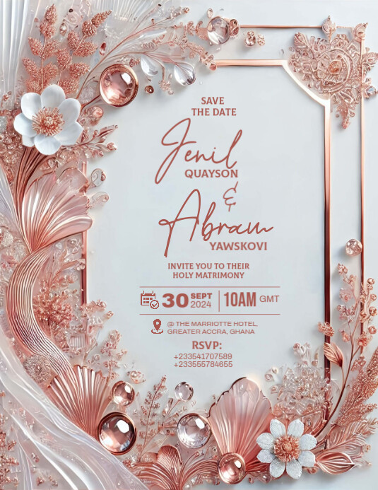Save the Date Flyer (US Letter) template