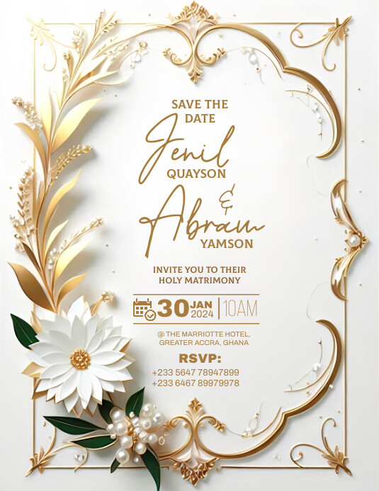 Save the Date Flyer (US Letter) template