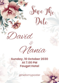 Save The Date A4 template