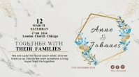 save the date Display digitale (16:9) template
