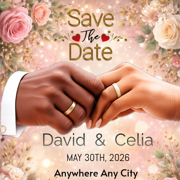 Save The Date Instagram Ad Template | PosterMyWall