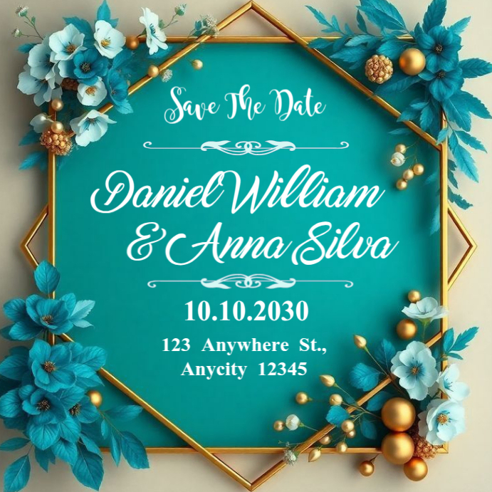 Save The Date Instagram Post template