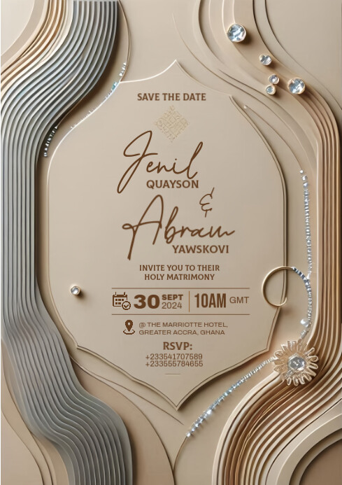 Save the Date A4 template