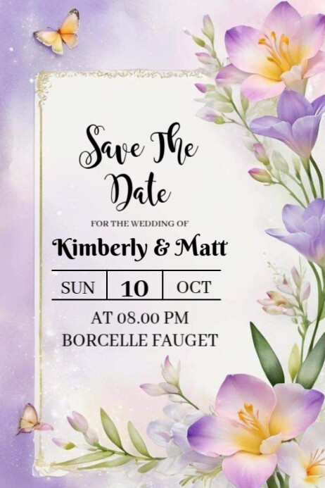 Save The Date Poster template