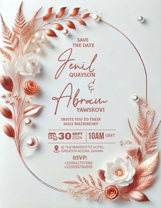 Save the Date Flyer (US Letter) template