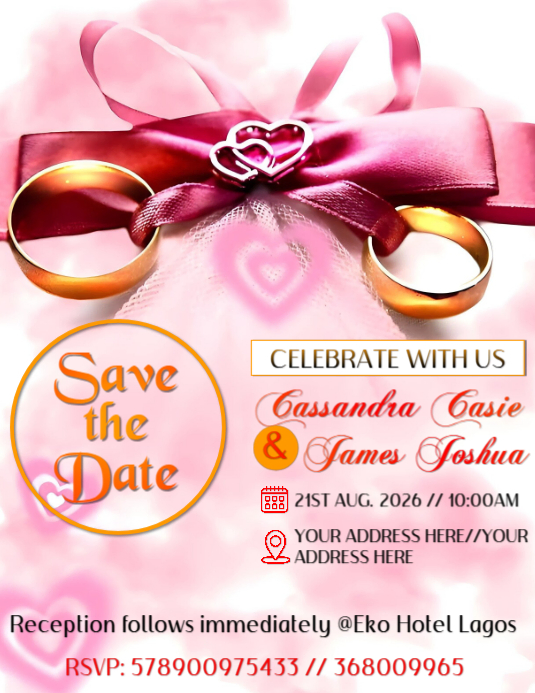 save the date design Iflaya (Incwadi ye-US) template