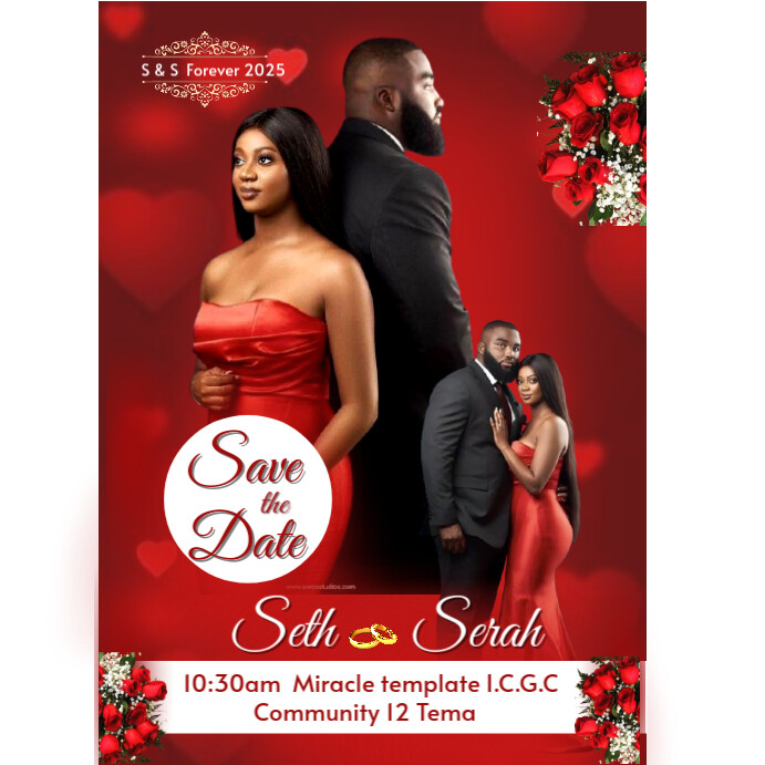 Save the date Instagram Post template