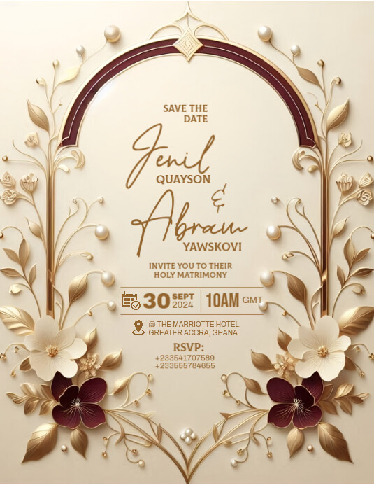 Save the Date Flyer (US Letter) template