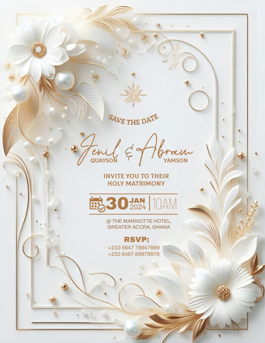 Save the Date Flyer (US Letter) template