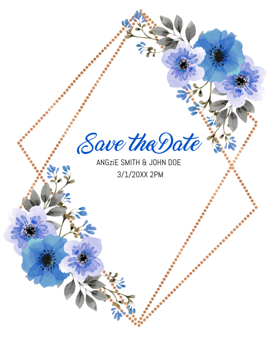 Save The Date Flyer (US Letter) template