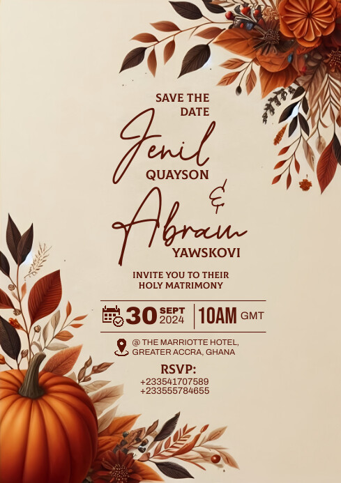 Save the Date A4 template
