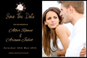 Save The Date Etykieta template