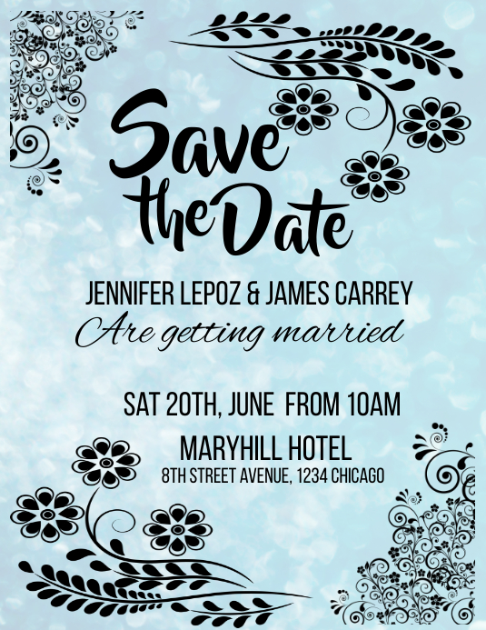 Save The Date Flyer Template PosterMyWall