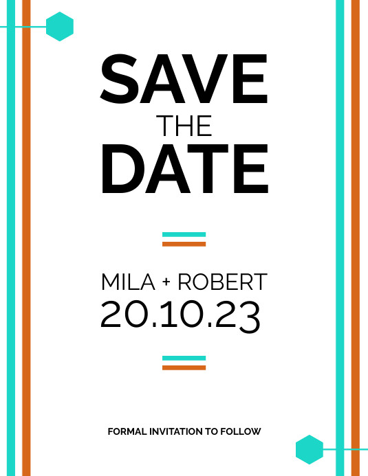 save the date flyer Template PosterMyWall