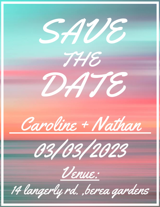 Save The Date Flyer Template