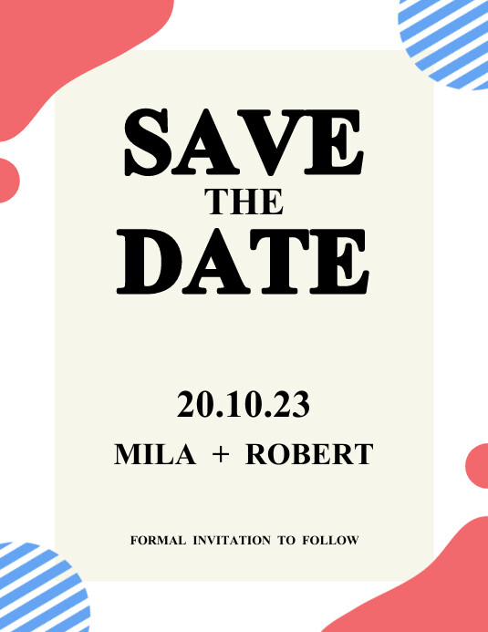 Save The Date Flyer Template PosterMyWall