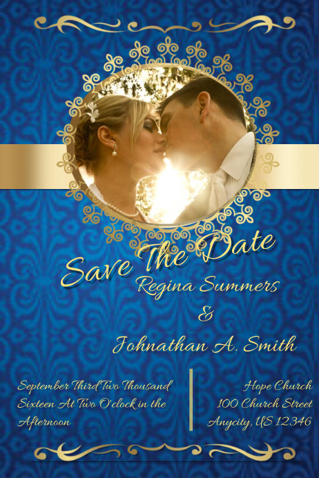 Save The Date Poster template