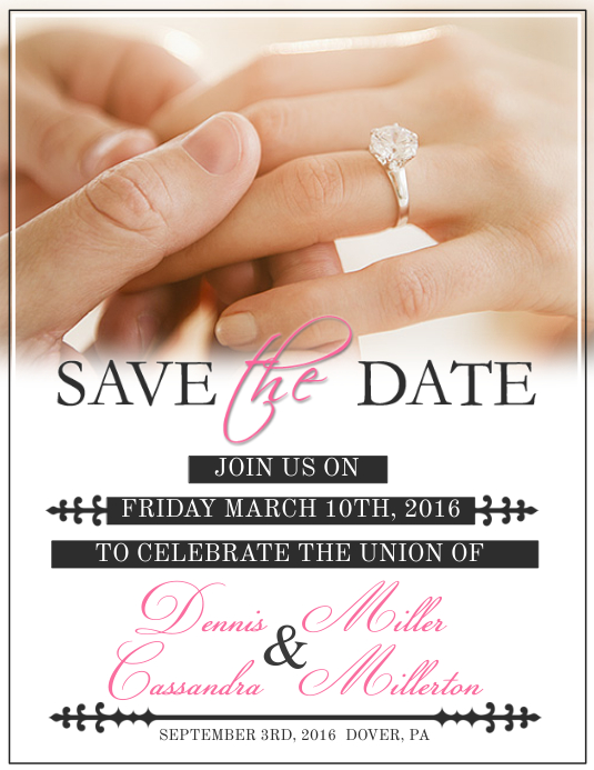 Save the date template PosterMyWall