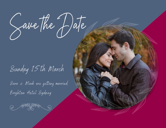 save the date FLYER TEMPLATE Ulotka (US Letter)