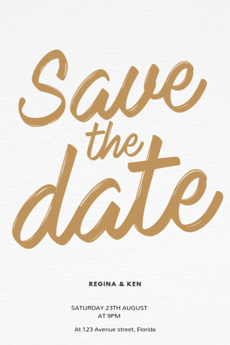 Save the Date Flyer Template โปสเตอร์