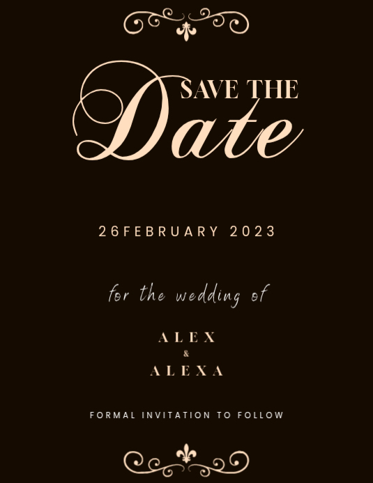 Image 1 for Save The Date Flyer Template