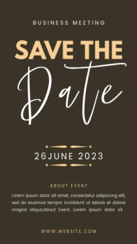 save the date FLYER TEMPLATE Tampilan Digital (9:16)