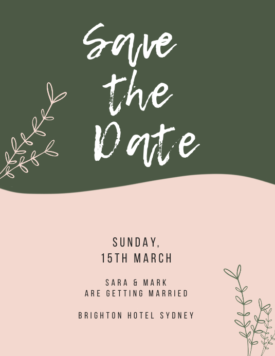 save the date FLYER TEMPLATE PosterMyWall