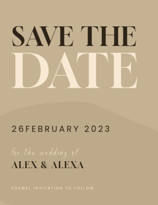 Save The Date FLYER TEMPLATE PosterMyWall